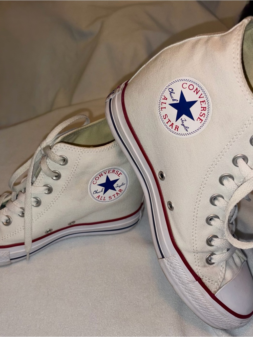 Converse Chuck Taylor All Star Hidden Wedge High Tops White Women’s 8.5